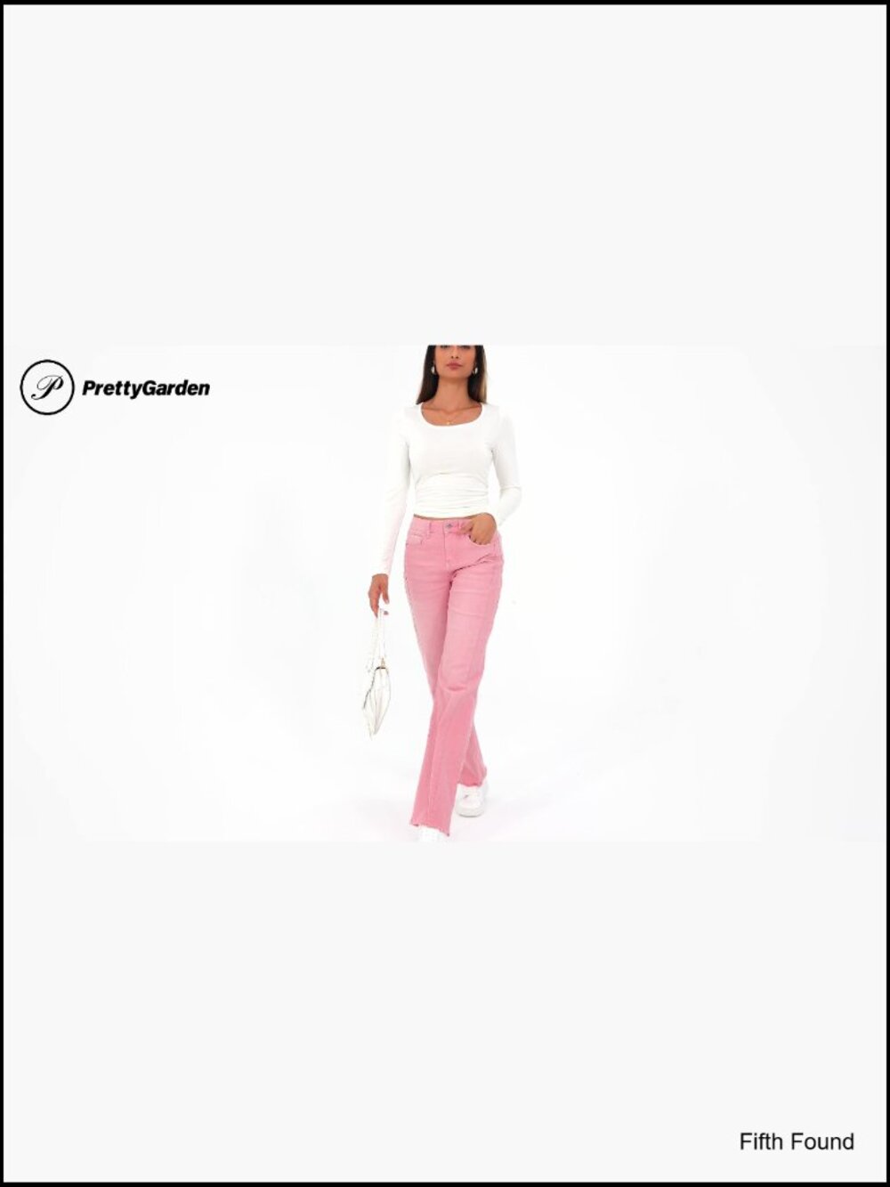 High Waisted Wide Leg Jeans Stretchy Baggy Raw Hem Palazzo - Picture 6 of 7